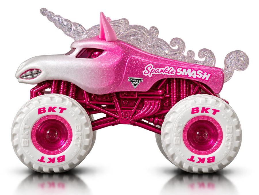 Limited-edition Sparkle Smash facing left with a soft tyre shadow and subtle floor reflection