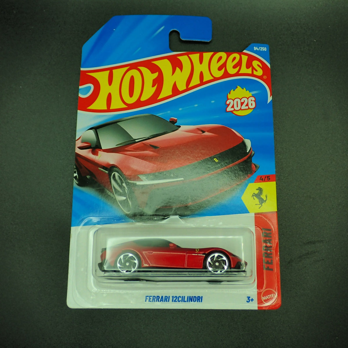 Hot Wheels Ferrari 12Cilindri Red 1:64, front of card