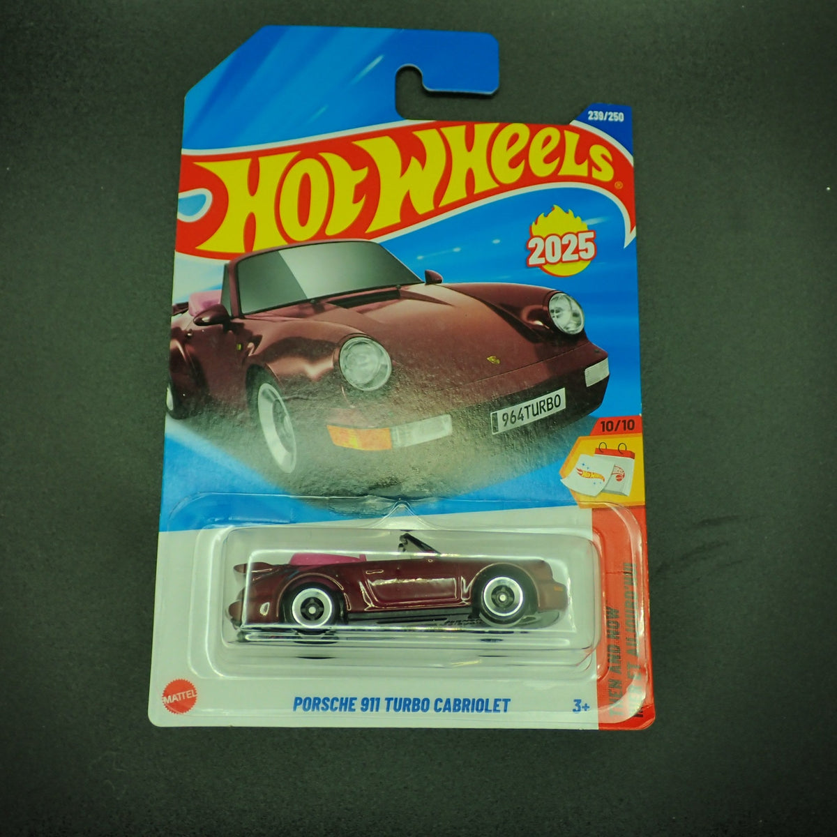 Hot Wheels Then and Now Porsche 911 Turbo Cabriolet 1:64, front of card