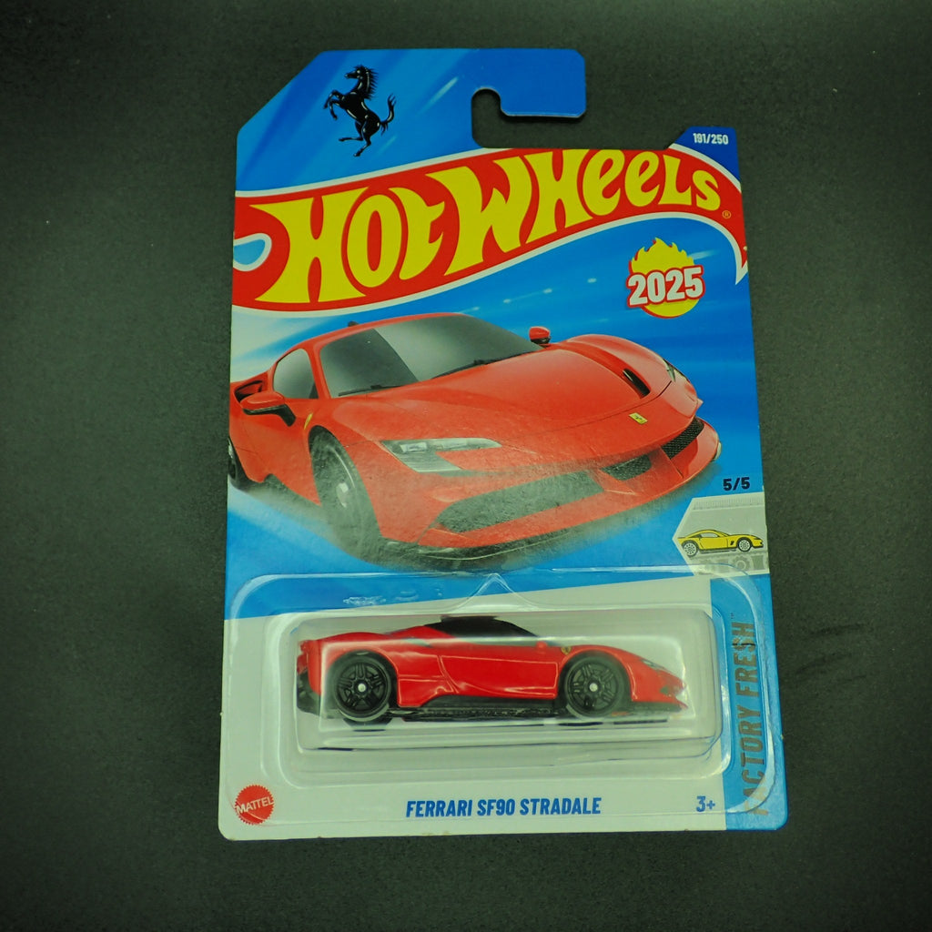 Hot Wheels Factory Fresh Ferrari SF90 Stradale Red 1:64, front of card